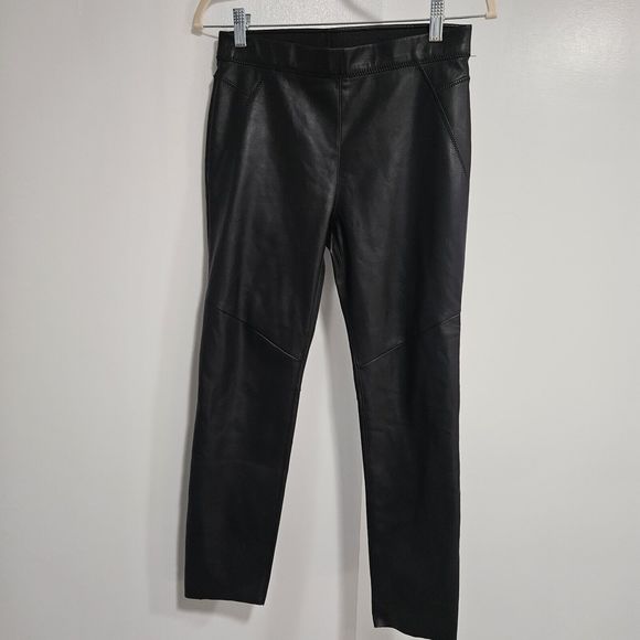 Free People Size 26 Black‎ Pants Vegan Cropped Skinny Fit 26x25 EXCELLENT - Picture 1 of 4